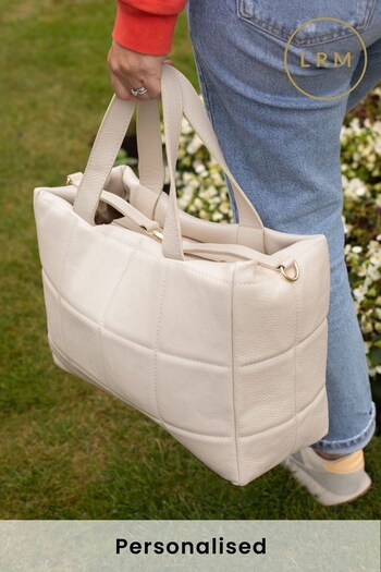 Personalised Leather Lola Tote Bag by LRM Goods (K08643) | £145