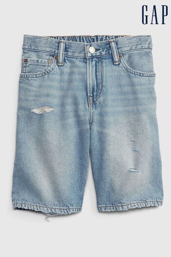 Gap Blue Loose Denim Shorts Blue Loose Denim Shorts (K09077) | £22