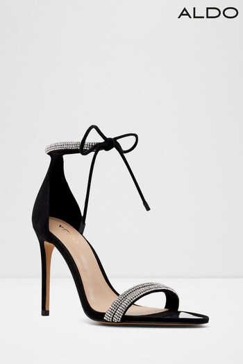 Aldo Black Embellished Strappy High Heeled Sandal (K09142) | £90