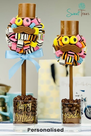 Personalised Liquorice Allsorts with Hat & Moustache by Sweet Trees (K09159) | £32 - £45