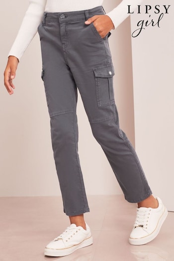Lipsy Slate Grey Cargo Trousers (From 2-16yrs) (K09165) | £18 - £26
