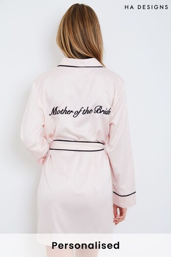 Personalised Mother of the Bride Satin Dressing Gown by HA Designs (K09432) | £50