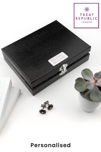 Personalised 12 Compartment Cufflink Box by Treat Republic (K09669) | £30