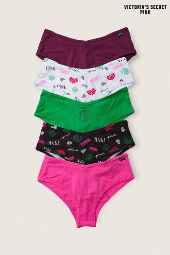 Victoria's Secret PINK Fashion Pink Cheeky Cotton Knickers Multipack (K09804) | £25