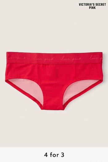 Victoria's Secret PINK Red Fury Hipster Cotton Logo Knickers (K09831) | £14