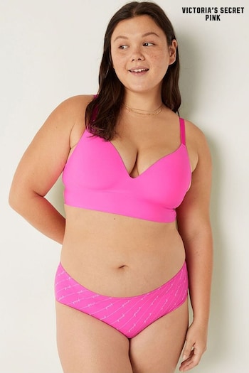 Victoria's Secret PINK Atomic Pink Script Print Pink Hipster Period Pant Knickers (K09930) | £14