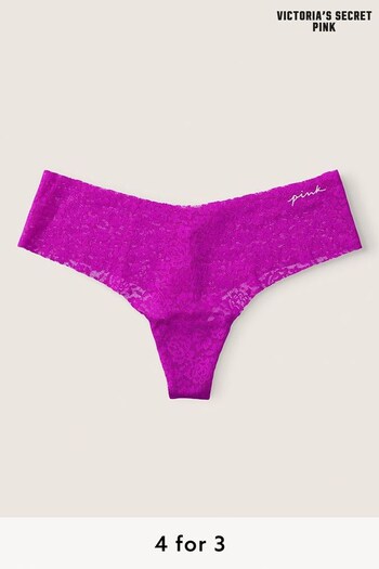 Victoria's Secret PINK Couture Fuchsia No Show Lace Thong Knickers (K09998) | £9