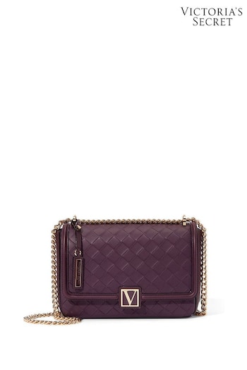 Victoria's Secret Black Violet Woven The Victoria Medium Shoulder Bag (K10046) | £34