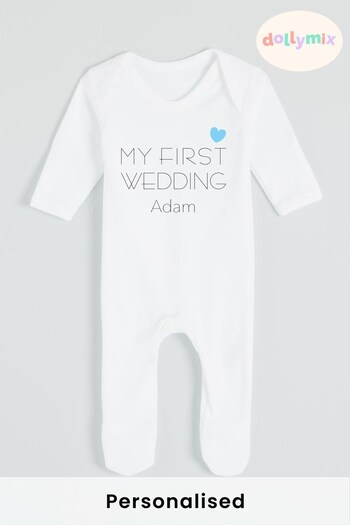 Personalised First Wedding Babygrow by Dollymix (K10486) | £20