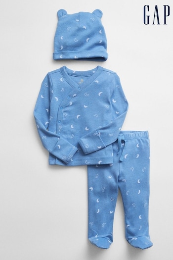 Gap Blue Print Kimono Neck Outfit Set (K10549) | £20