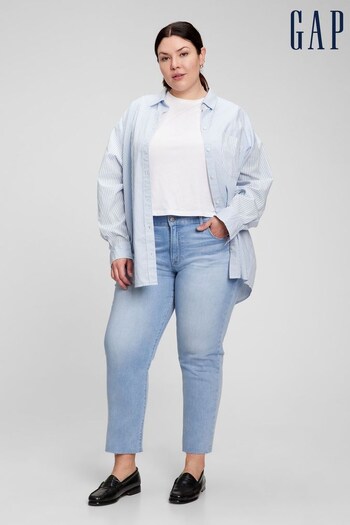 Gap Light Wash Blue Mid Rise Girlfriend Jeans (K10554) | £65