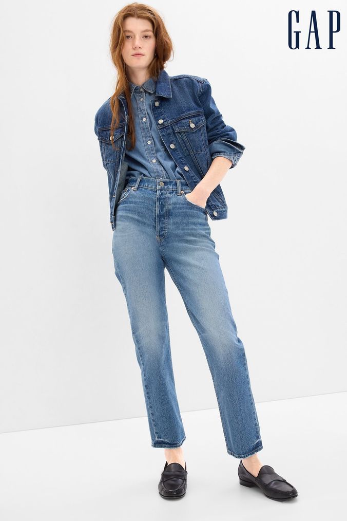 Gap high discount rise cheeky straight