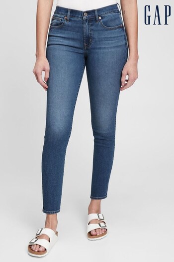 Gap Mid Wash Blue Mid Rise True Skinny calvin Jeans (K10664) | £55
