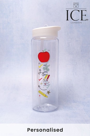 Personalised Name and Initial Water Bottle by Ice London (K10693) | £14
