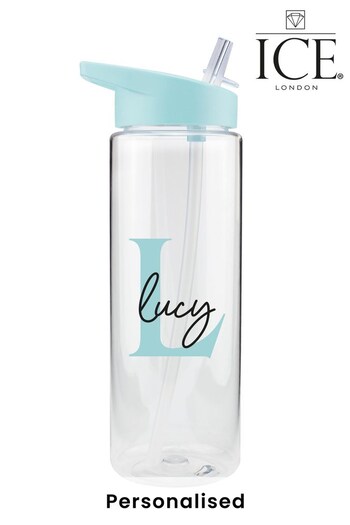 Personalised Name and Initial Water Bottle by Ice London (K10801) | £14