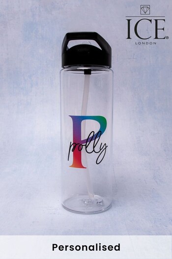 Personalised Name and Initial Water Bottle by Ice London (K10804) | £14