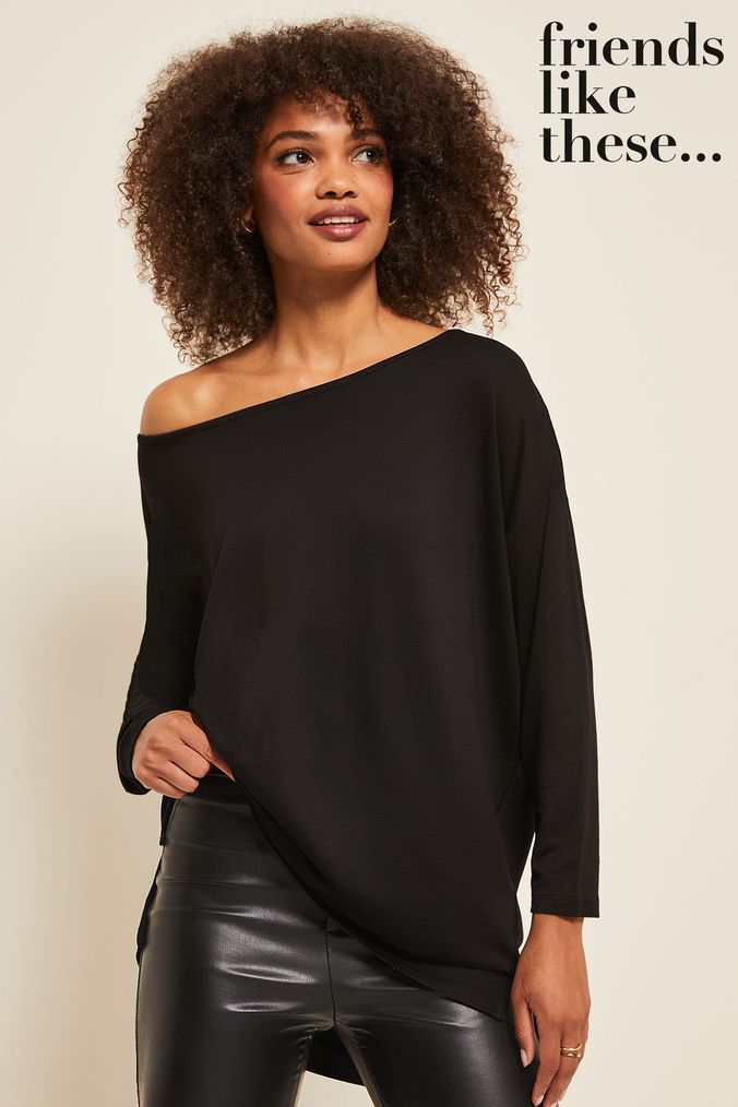 Plain black sale tunic top