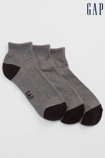 Gap Grey Quarter Crew Socks 3-Pack (K12338) | £10