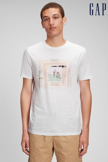 Gap White Star Wars Graphic Short Sleeve Crewneck T-Shirt (K12363) | £14