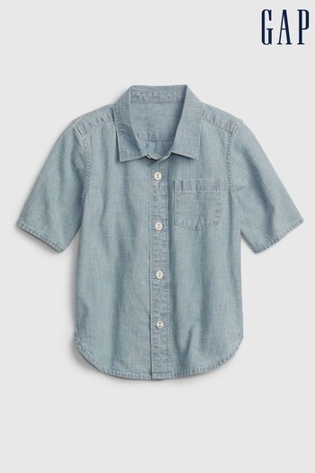 Gap Blue Denim Button-Down Shirt (K12806) | £15