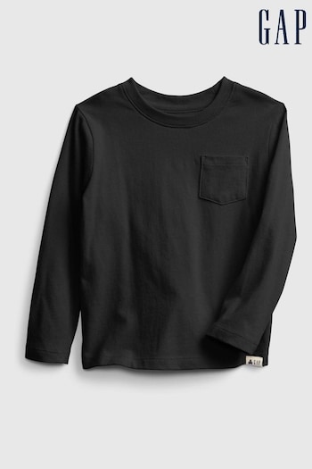 Gap Black Pocket Long Sleeve Crew Neck T-Shirt (K12816) | £6