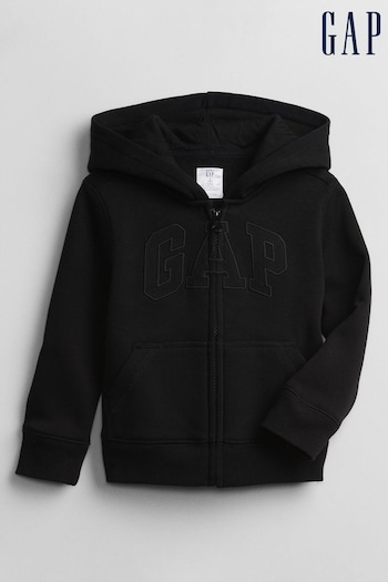 Gap Black Logo Zip Up Hoodie (K12836) | £24