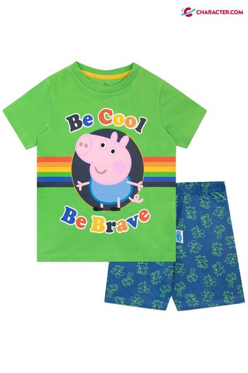 Character Green George Pig Boys Short Pyjamas (K13131) | £14
