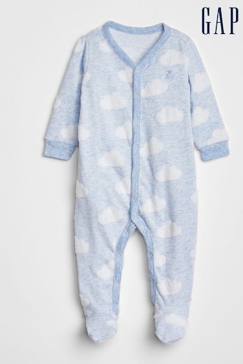 Gap Blue Heart Baby Sleepsuit (K13332) | £18