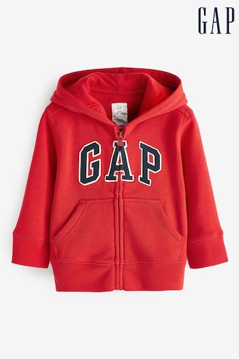 Gap Red Logo Zip Up Hoodie (6mths-5yrs) (K13356) | £20