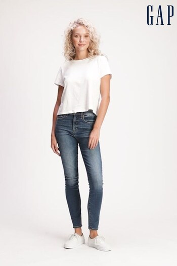 Gap Blue High Waisted True Skinny Jeans (K13506) | £55