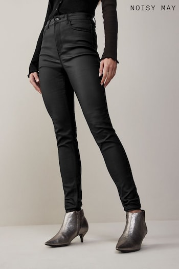NOISY MAY Black Coated High Waisted Skinny Jean (K13857) | £28