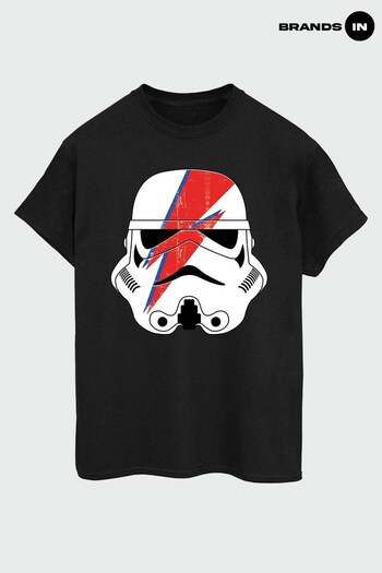 Brands In Black Star Wars Command Stormtrooper Glam Men's Black T-Shirt (K13865) | £23