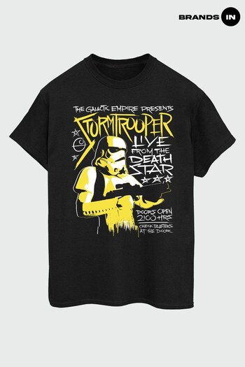 Brands In Black Star Wars Rock Poster Stormtrooper Men's Black T-Shirt (K13867) | £23