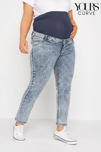 Yours Curve Blue Maternity Mom Jean (K13921) | £37