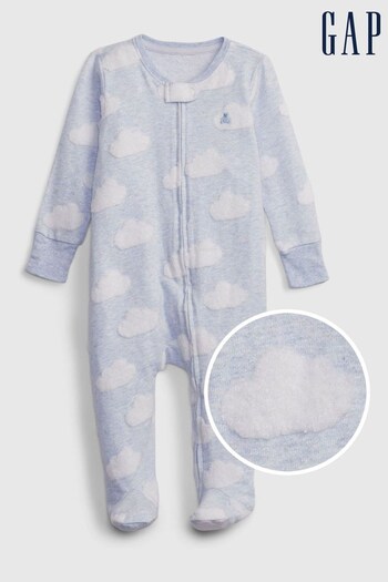Gap Blue Cloud Zip Baby Sleepsuit (K13961) | £20