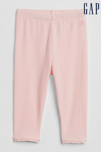 Gap Pink Lace-Trim Leggings (K14387) | £6