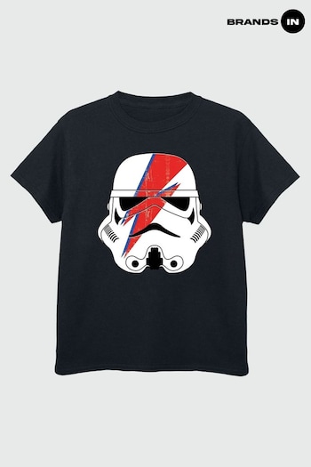 Brands In Black Star Wars Command Stormtrooper Glam Boys Black T-Shirt (K14477) | £17
