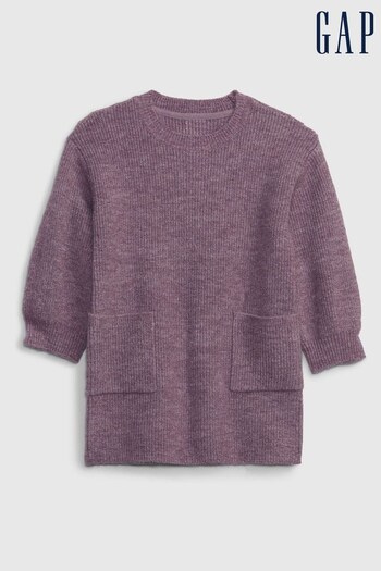 Gap Purple Ribbed Jumper Long Sleeve Dress (K14785) | £25