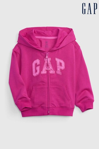 Gap Pink Logo Zip Up Hoodie (K14792) | £24