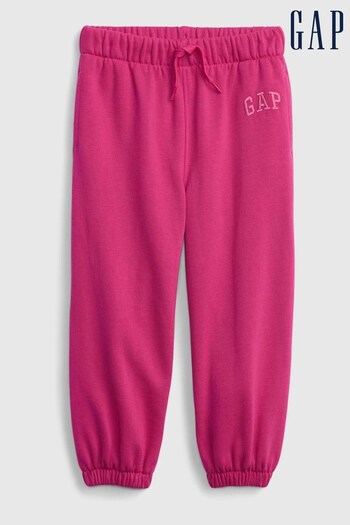 Gap Pink Print Logo Fleece Joggers (K14797) | £15
