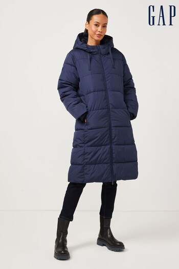 Gap Blue Long Puffer Coat (K14931) | £80
