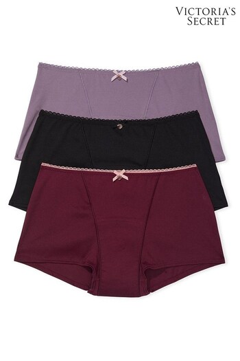 Victoria's Secret Purple/Black Short Period Pant Knickers Multipack (K14989) | £49