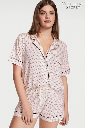 Victoria's Secret White Mini Pin Dots Modal Short Pyjamas (K14995) | £55