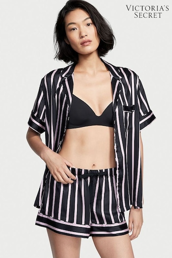 Victoria's Secret Black Classic Stripe Short Pyjamas (K15029) | £65