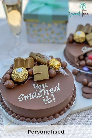 Personalised Mini Graduation Smash Cake by Sweet Trees (K15047) | £25