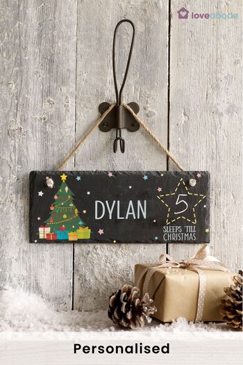 Personalised Count Down to Christmas Sign by Loveabode (K15054) | £17