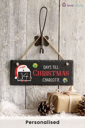 Personalised Count Down to Christmas Sign by Loveabode (K15055) | £17