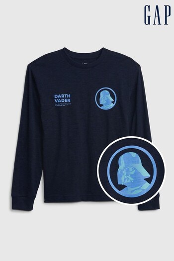 Gap Blue Star Wars Long Sleeve T-Shirt (K15274) | £24