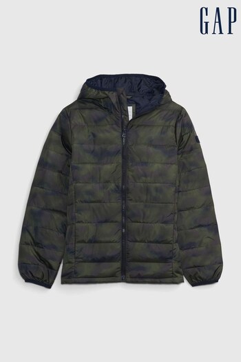 Gap Green Camo Cold Control Puffer Jacket (K15306) | £45