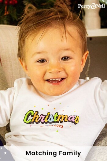 Personalised Baby Matching Christmas PJ Set by Percy and Nell (K15557) | £26